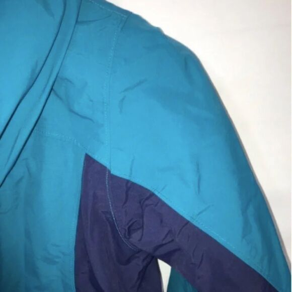 Kid's Lands End Blue Hooded Winter Jacket - Picture 13 of 16